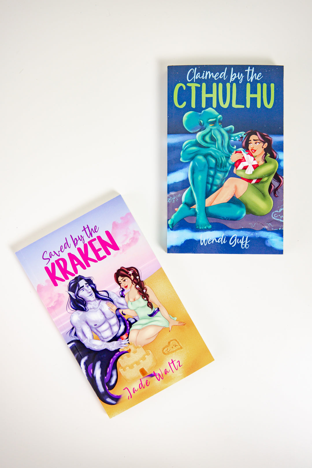 Covers of Saved by a Kraken by Jade Waltz and Claimed by a Cthulhu by Wendi Guff from SteamyBookworms book box.