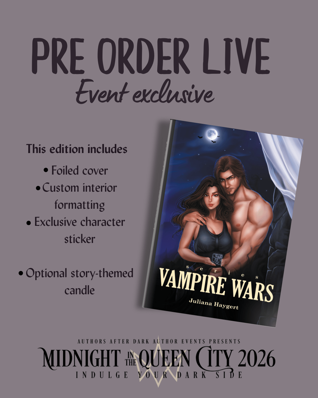 AAM Exclusive - Juliana Haygert 'Vampire Wars' Omnibus - SteamyBookworms