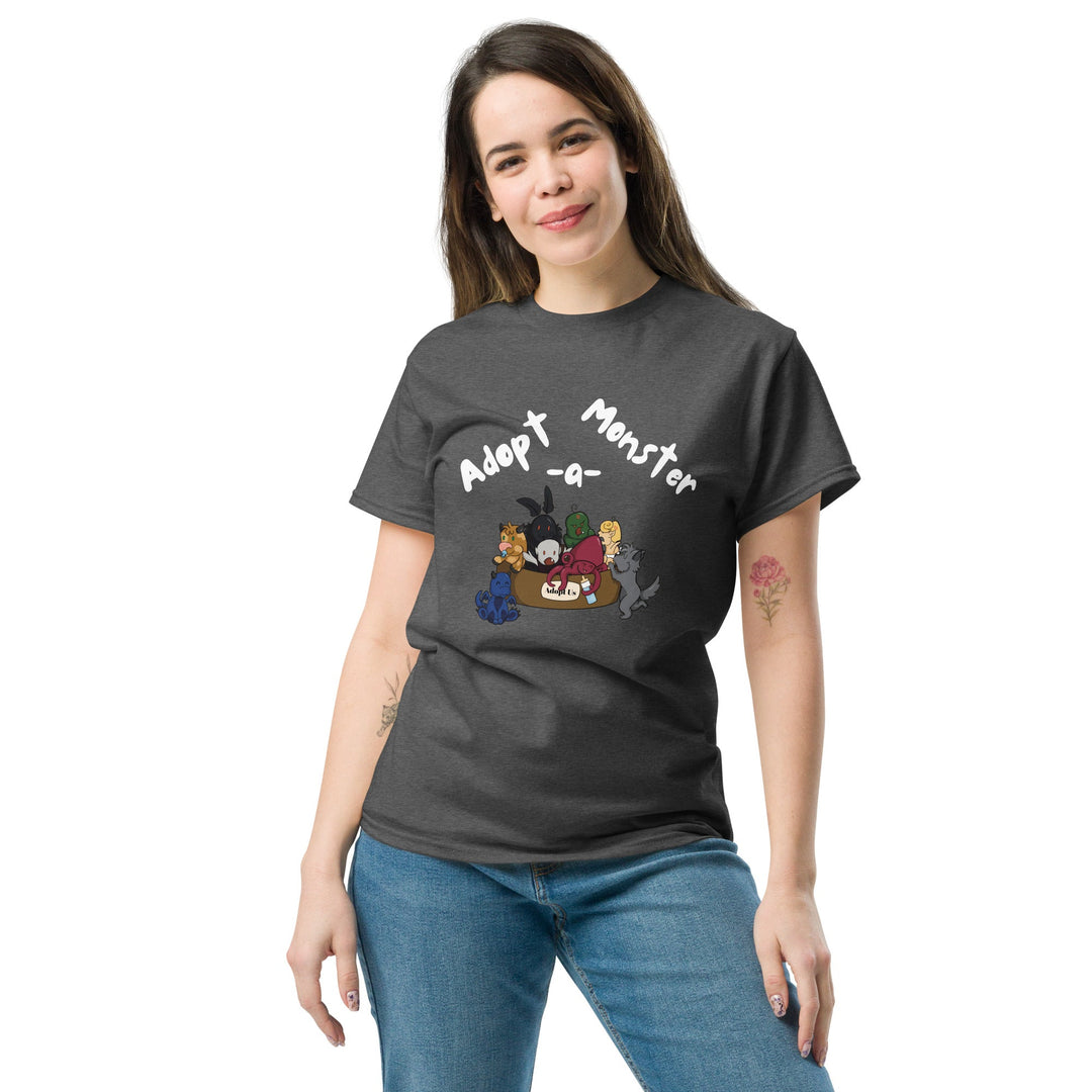 Adopt - a - Monster Unisex T-Shirt – Bookish Monster Lovers Graphic Tee - SteamyBookworms