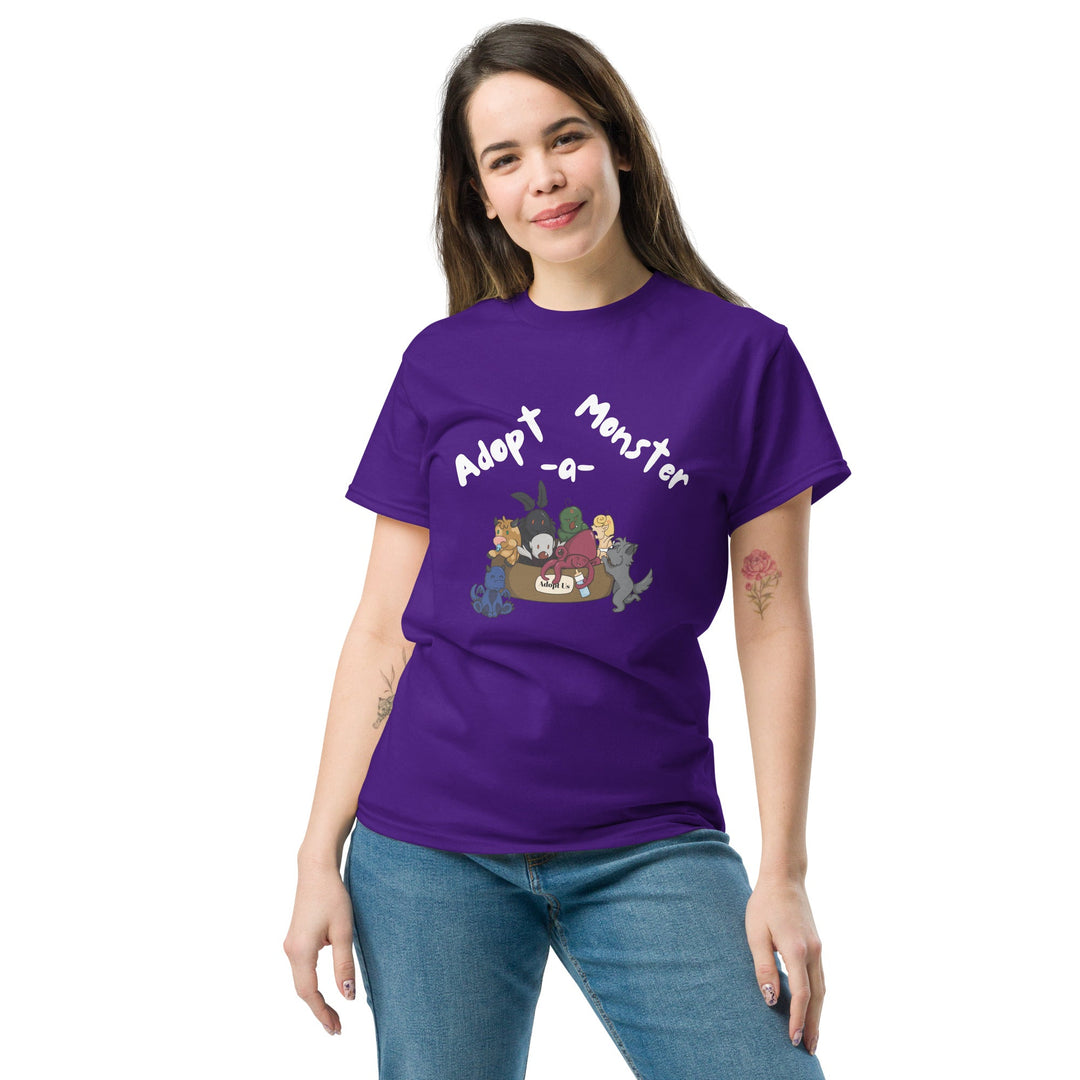 Adopt - a - Monster Unisex T-Shirt – Bookish Monster Lovers Graphic Tee - SteamyBookworms