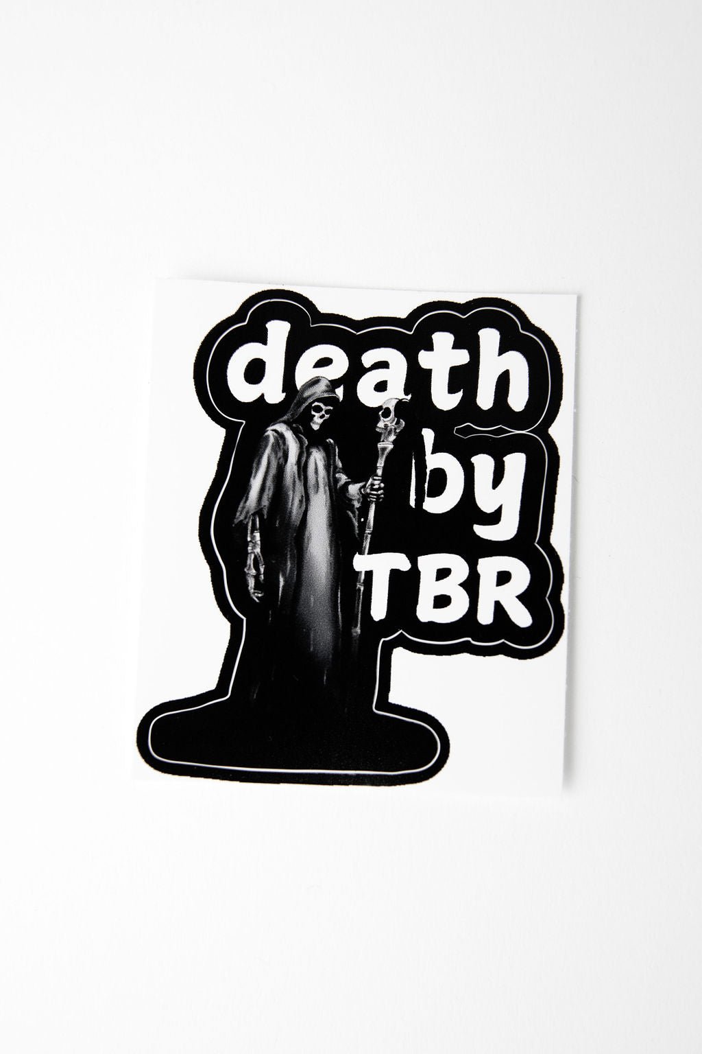 Death by TBR Sticker | Bookish Merch | SteamyBookworms