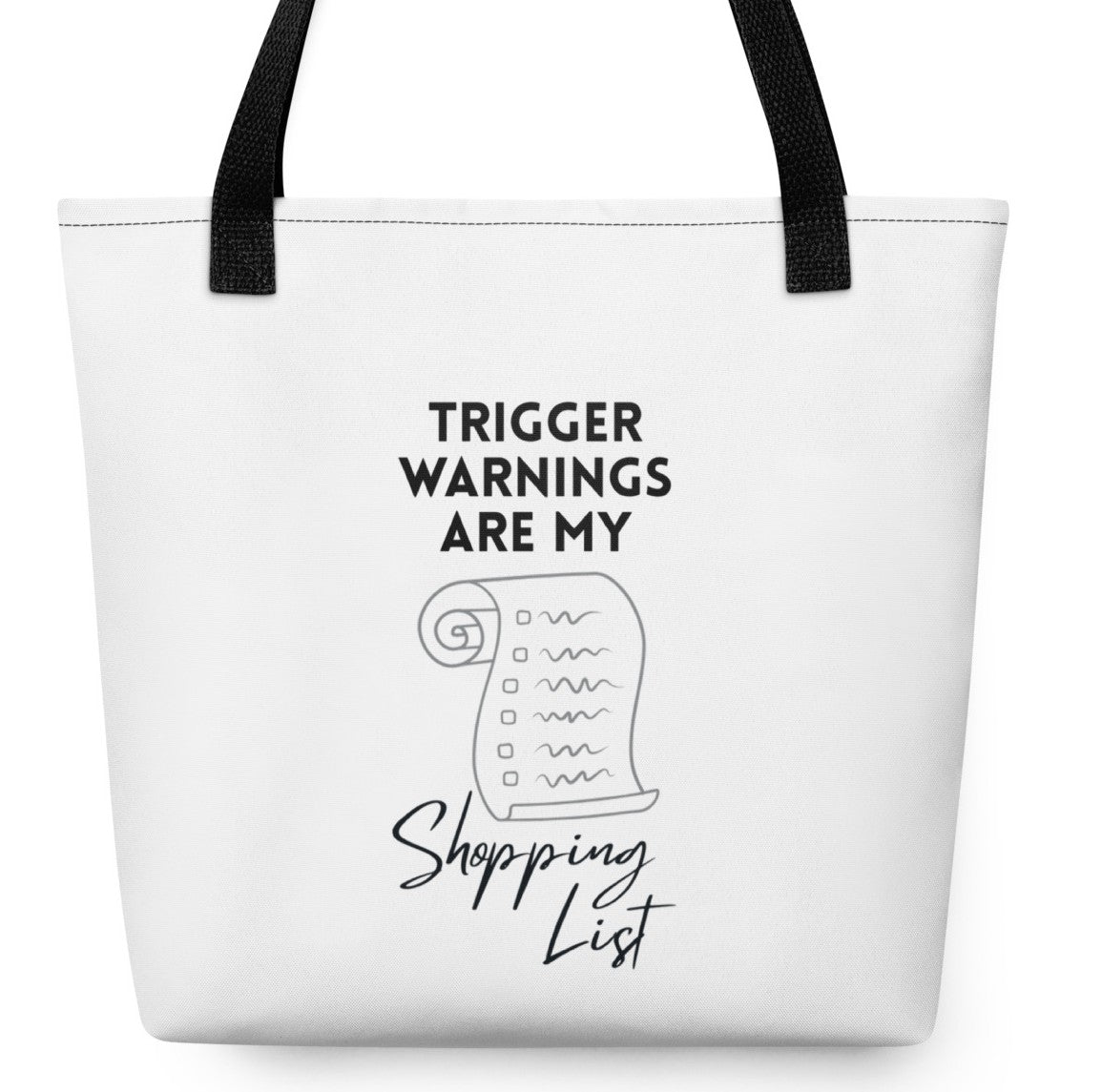 Trigger Warnings are my Shopping List Bag - SteamyBookwormsBag
