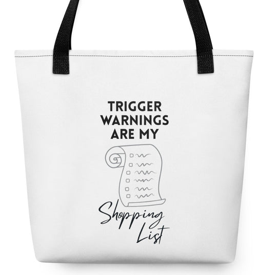 Trigger Warnings are my Shopping List Bag - SteamyBookwormsBag