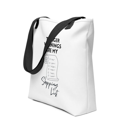 Trigger Warnings are my Shopping List Bag - SteamyBookwormsBag